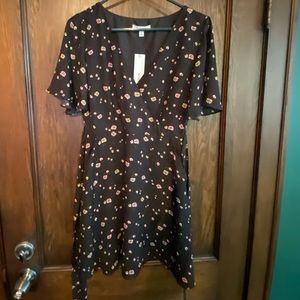 BB Dakota blank and floral mini dress